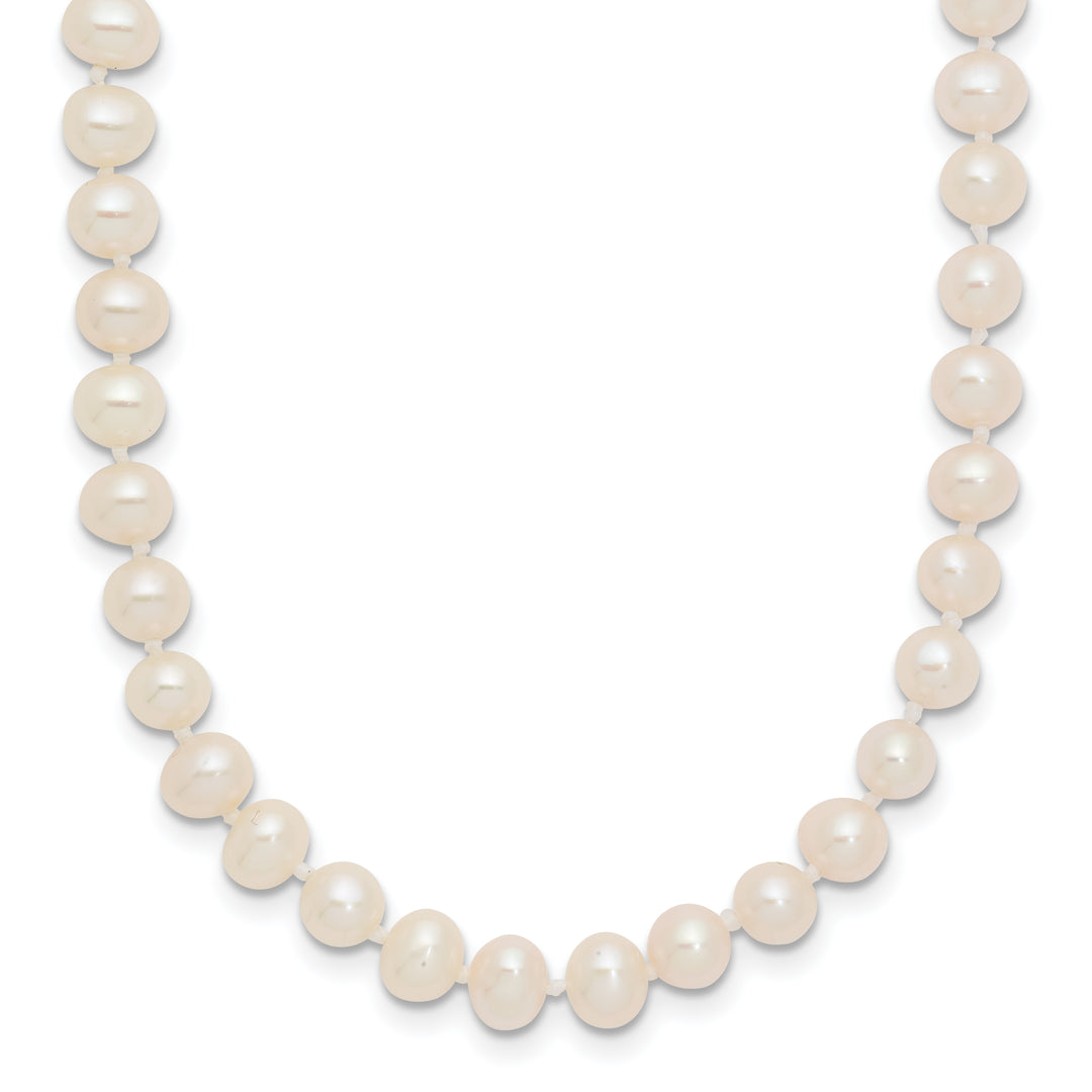 14k 4-5mm White Near Round Freshwater Cultured Pearl Necklace