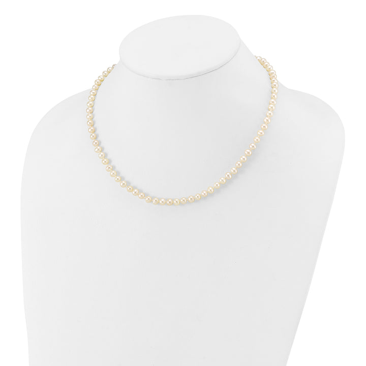 14k 4-5mm White Near Round Freshwater Cultured Pearl Necklace