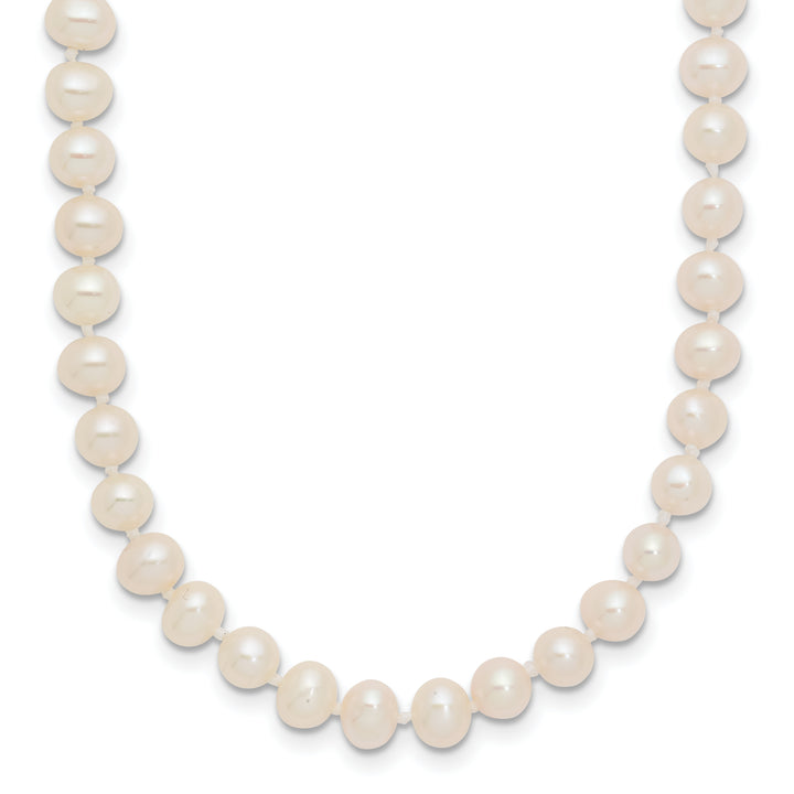 14k 4-5mm White Near Round Freshwater Cultured Pearl Necklace