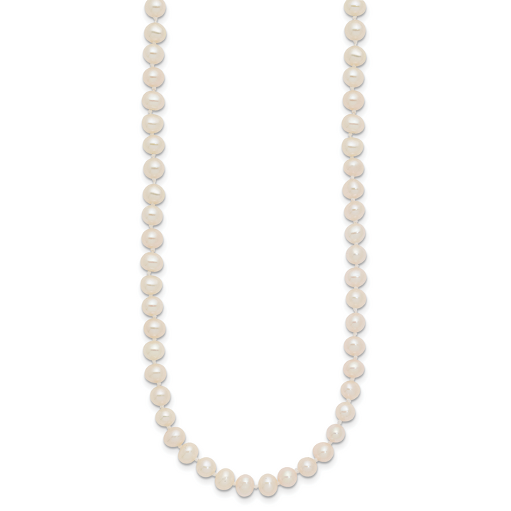 14k 4-5mm White Near Round Freshwater Cultured Pearl Necklace