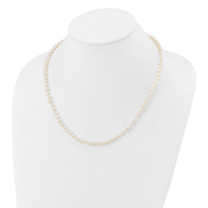 14k 4-5mm White Near Round Freshwater Cultured Pearl Necklace