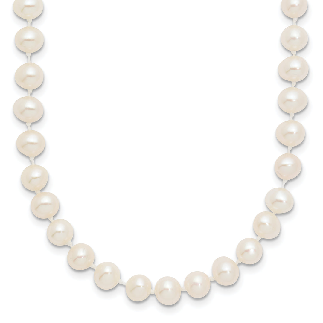 14k 5-6mm White Near Round Freshwater Cultured Pearl Necklace
