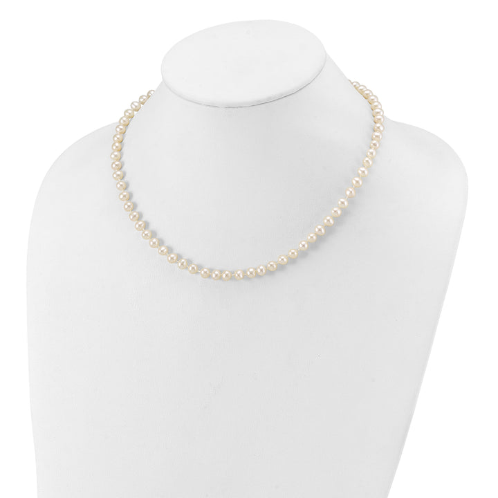 14k 5-6mm White Near Round Freshwater Cultured Pearl Necklace