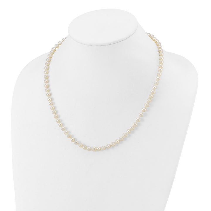 14k 5-6mm White Near Round Freshwater Cultured Pearl Necklace