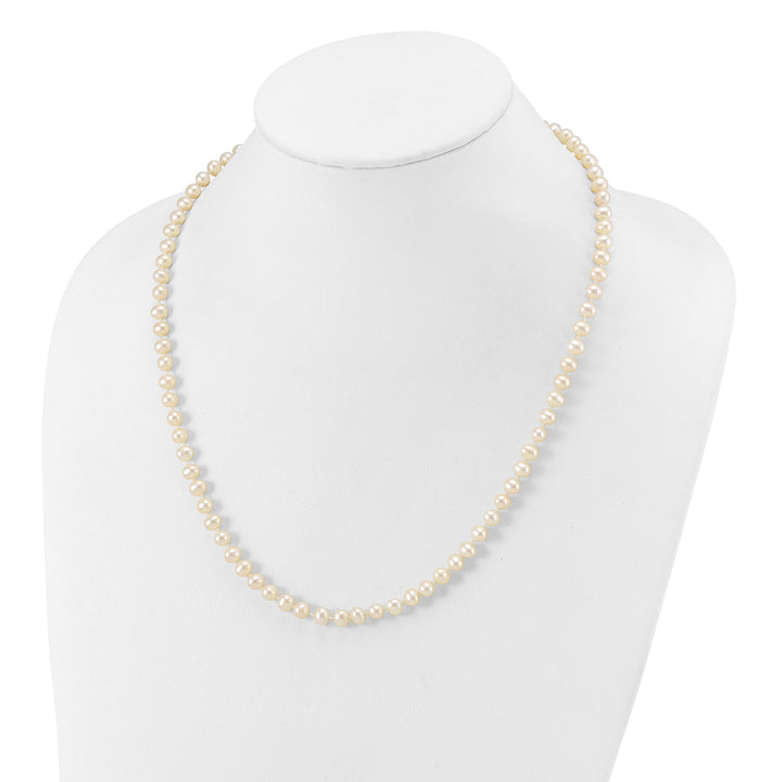 14k 5-6mm White Near Round Freshwater Cultured Pearl Necklace