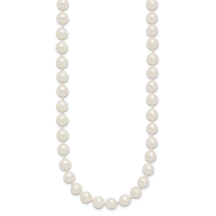 14k 6-7mm White Near Round Freshwater Cultured Pearl Necklace