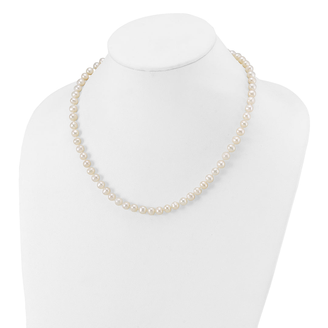 14k 6-7mm White Near Round Freshwater Cultured Pearl Necklace