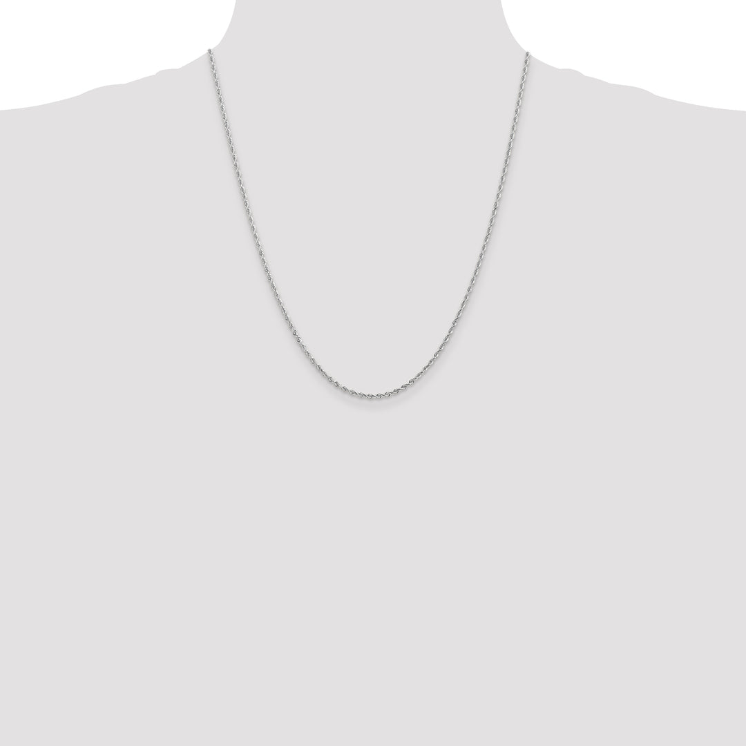 14k White Gold 2.0mm D/C Quadruple Rope Chain