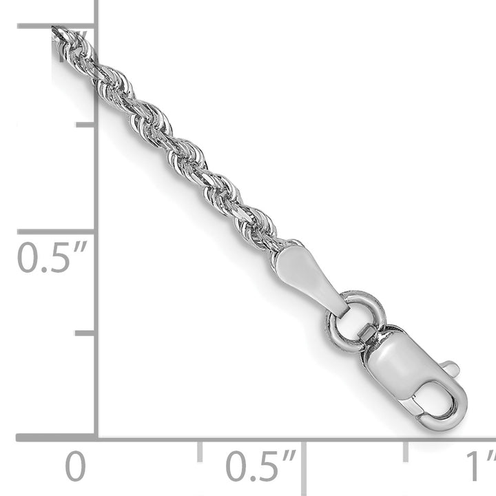 14k White Gold 2.00mm D/C Quadruple Rope Chain