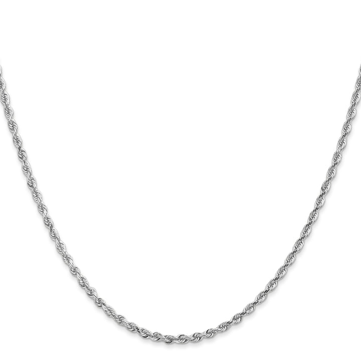 14k White Gold 2.25mm D/C Quadruple Rope Chain