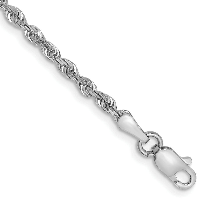 14k White Gold 2.25mm D/C Quadruple Rope Chain
