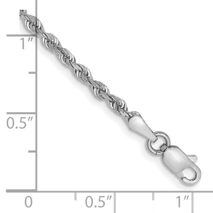 14k White Gold 2.25mm D/C Quadruple Rope Chain