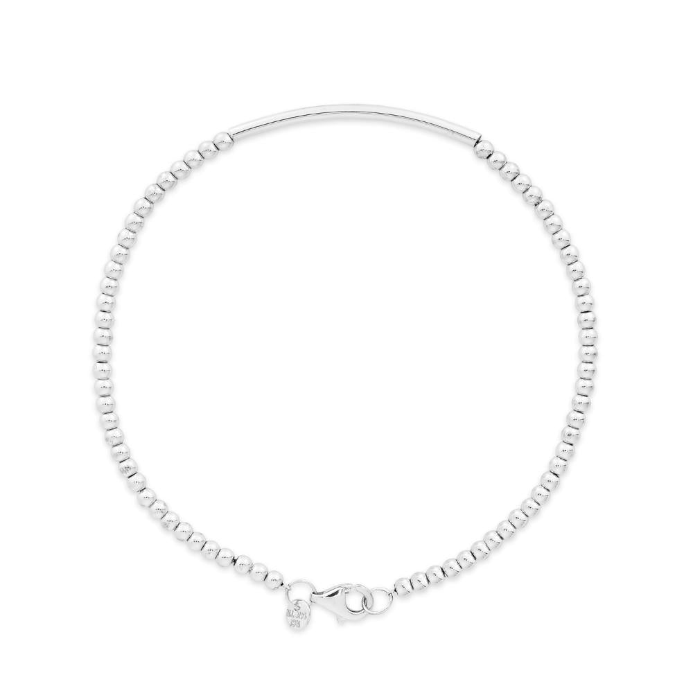 14K Gold Bead Bar Bracelet