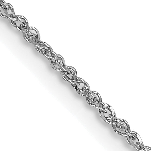 14K White Gold 1.1mm Ropa Chain