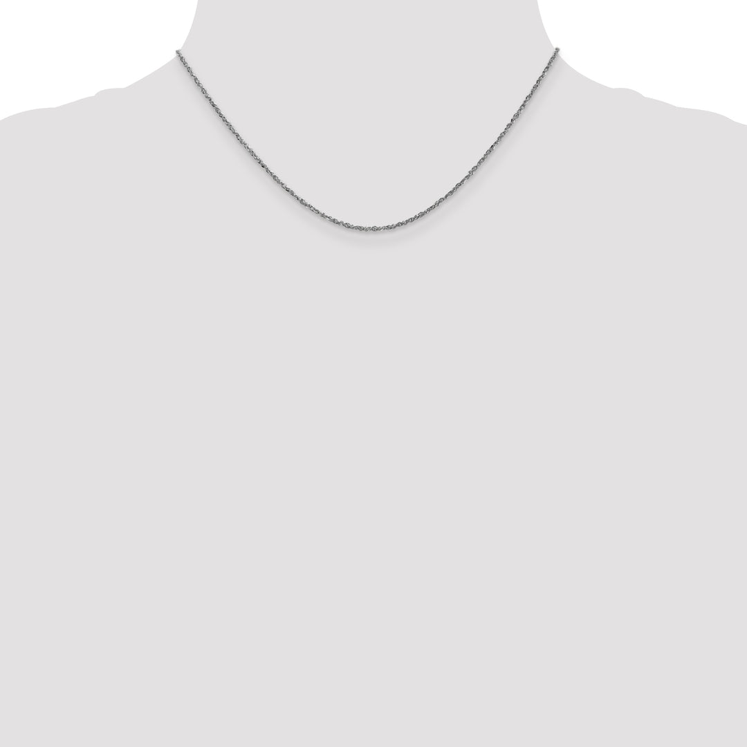 14K White Gold D/C 1.7mm Ropa Chain