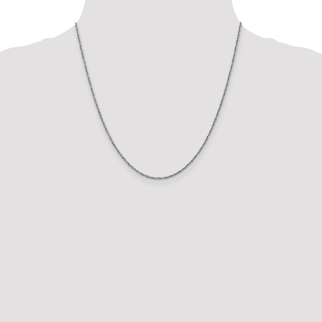 14K White Gold D/C 1.7mm Ropa Chain