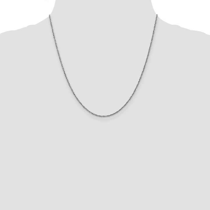 14K White Gold D/C 1.7mm Ropa Chain