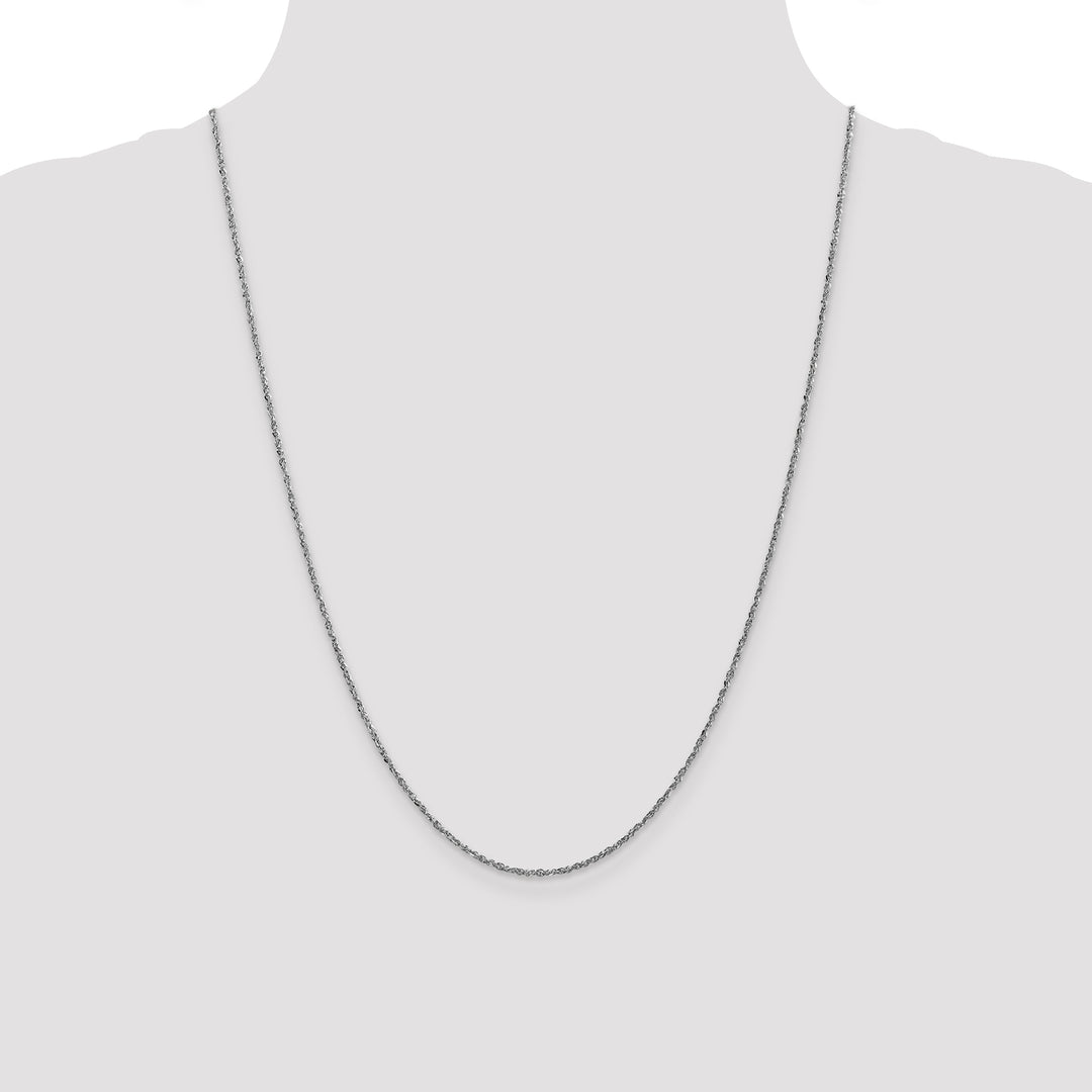 14K White Gold D/C 1.7mm Ropa Chain