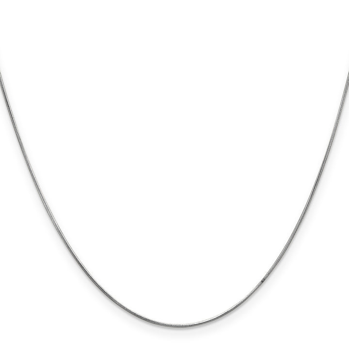 14k White Gold .6mm Round Snake Chain