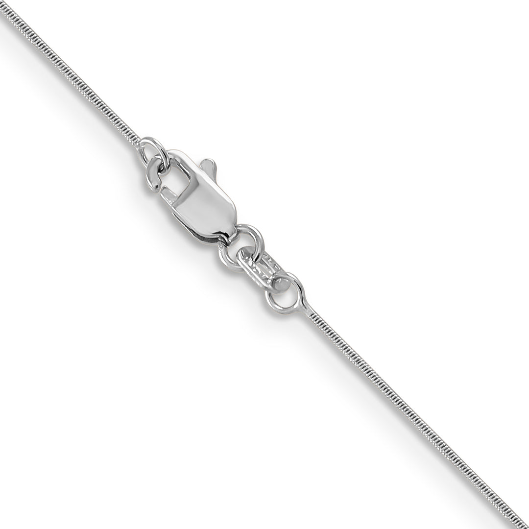14k White Gold .6mm Round Snake Chain
