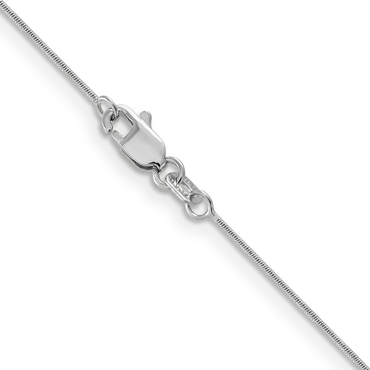 14k White Gold .6mm Round Snake Chain