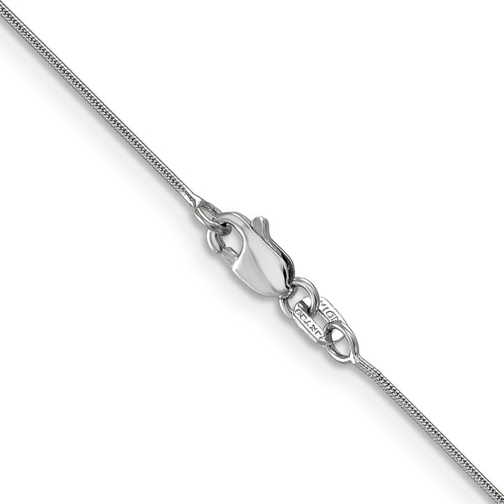 14k White Gold .8mm Round Snake Chain
