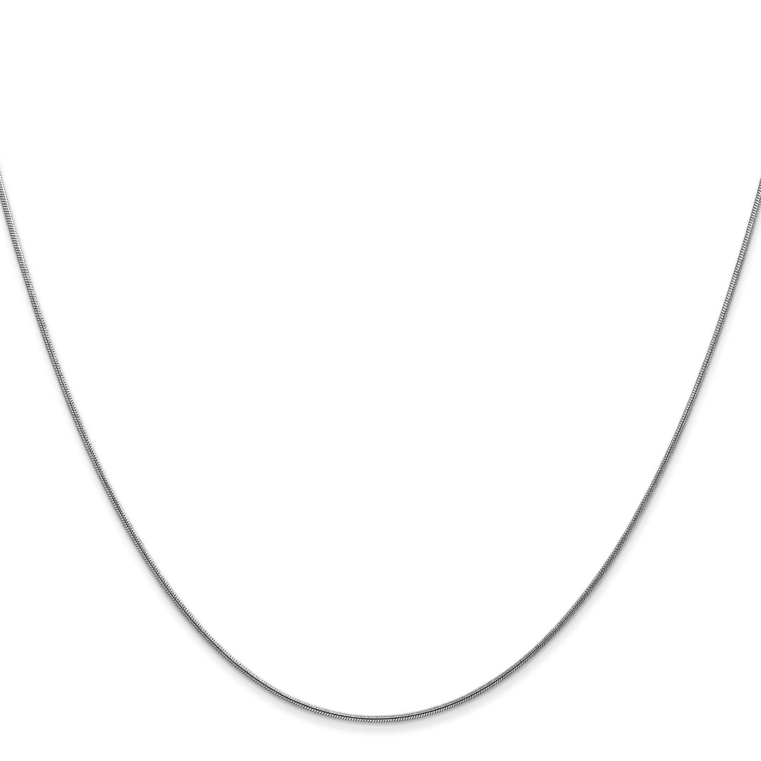 14k White Gold .8mm Round Snake Chain