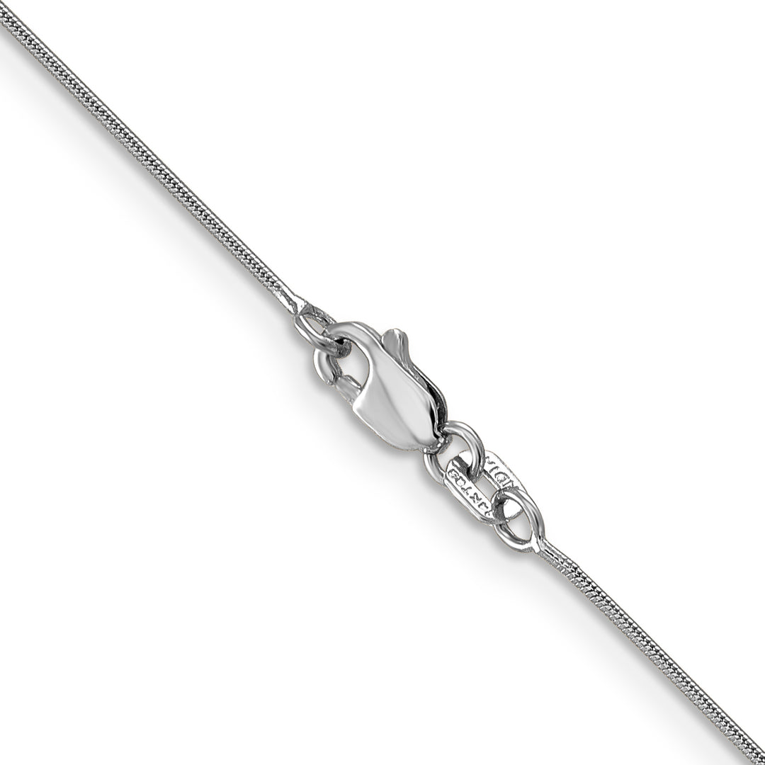 14k White Gold .8mm Round Snake Chain