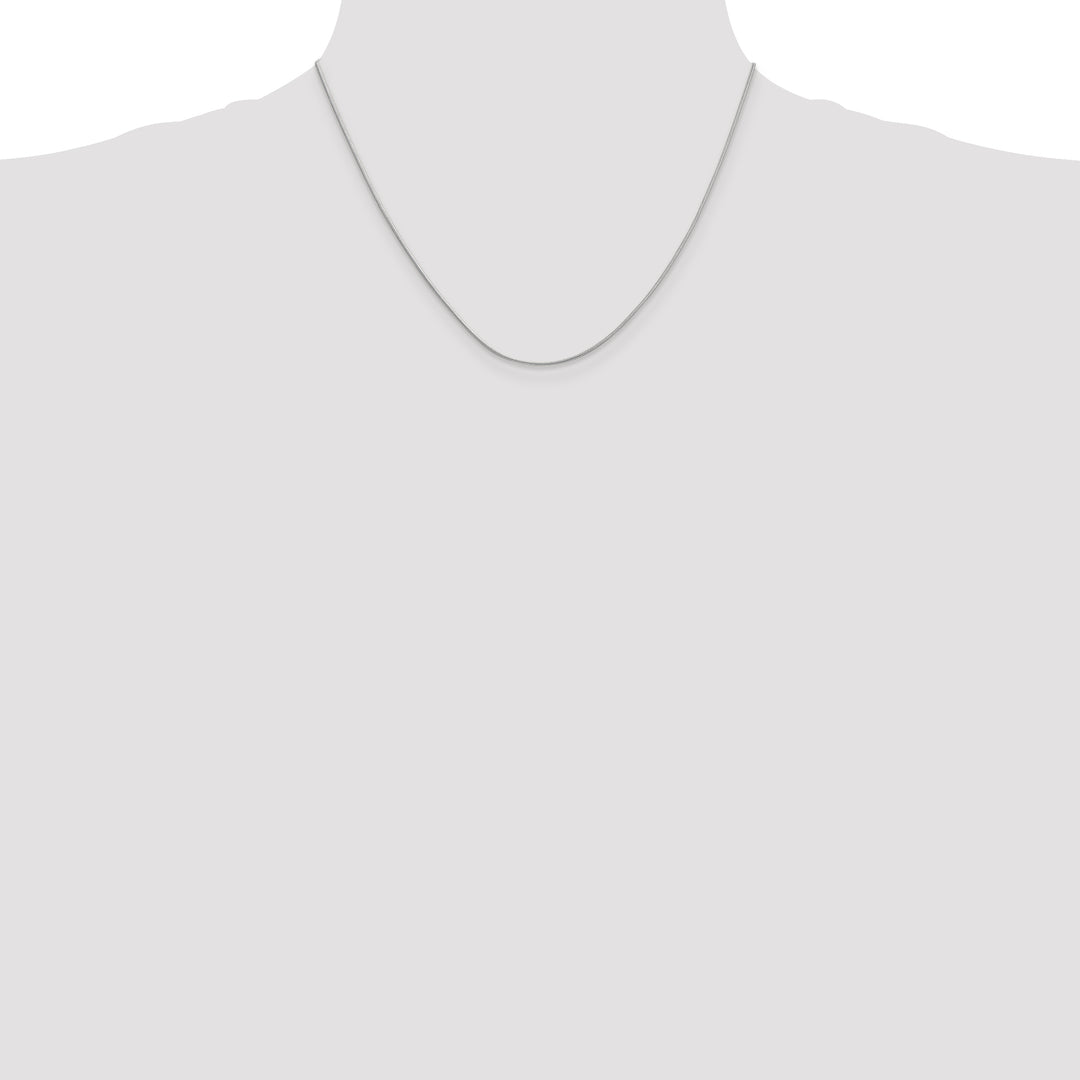14k White Gold .9mm Round Snake Chain