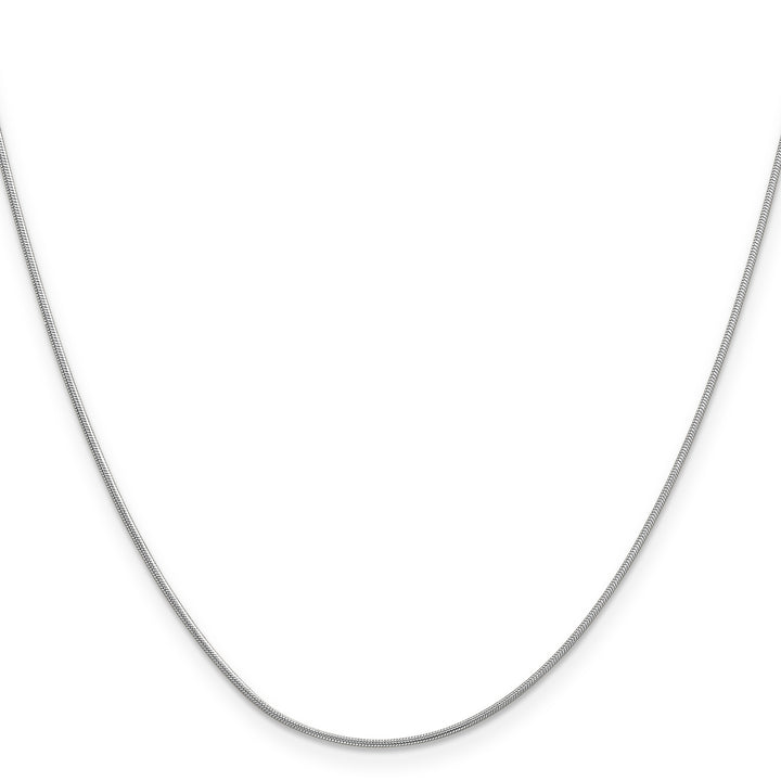 14k White Gold .9mm Round Snake Chain