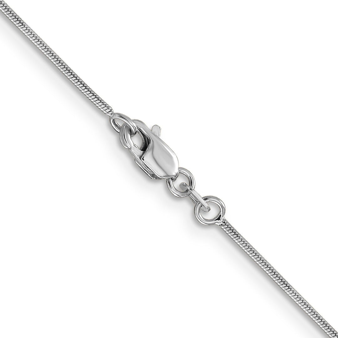 14k White Gold .9mm Round Snake Chain