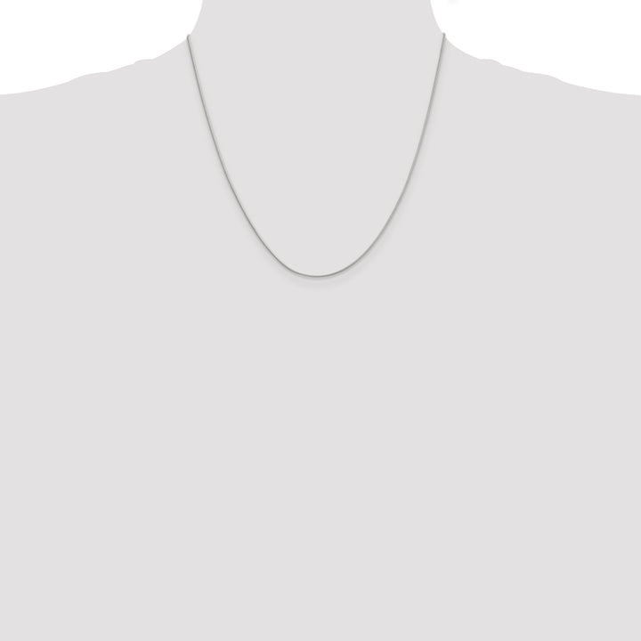 14k White Gold .9mm Round Snake Chain