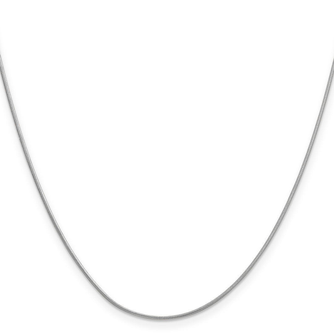 14k White Gold .9mm Round Snake Chain