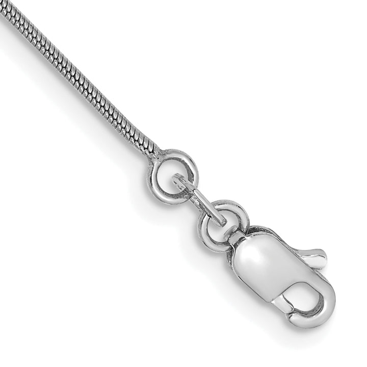 14k White Gold .9mm Round Snake Chain