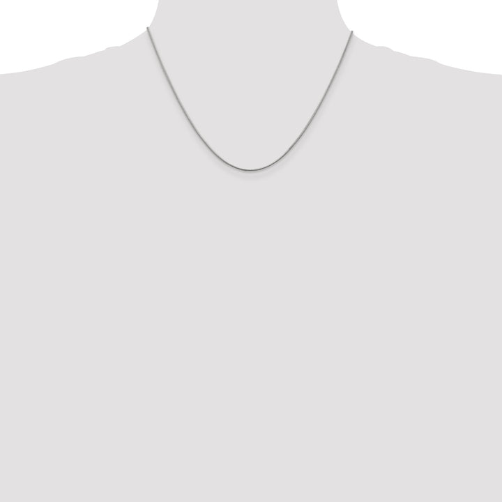 14k White Gold 1.1mm Round Snake Chain