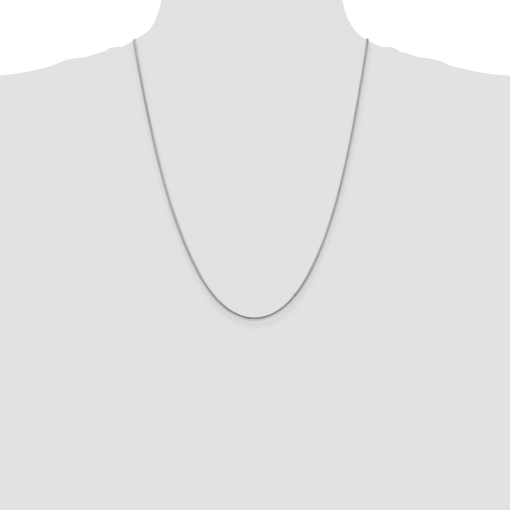 14k White Gold 1.1mm Round Snake Chain