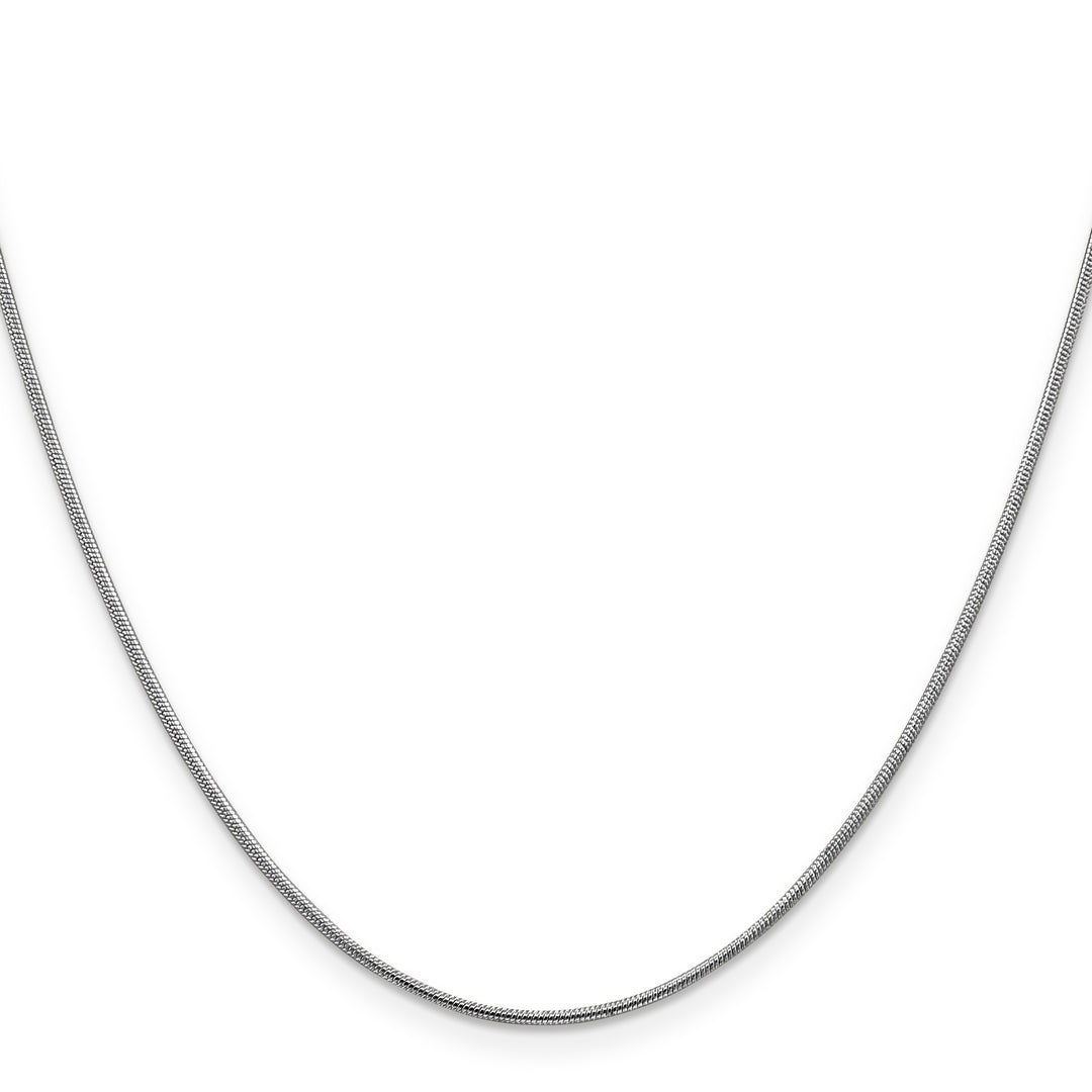 14k White Gold 1.1mm Round Snake Chain