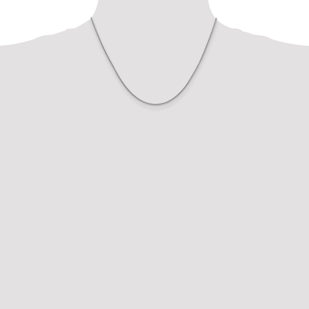 14k White Gold 1.4mm Round Snake Chain
