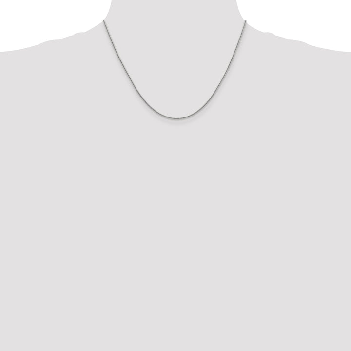 14k White Gold 1.4mm Round Snake Chain