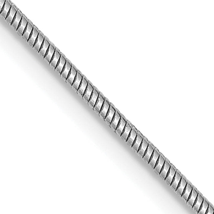 14k White Gold 1.4mm Round Snake Chain