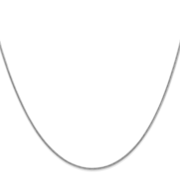 14k White Gold 1.4mm Round Snake Chain