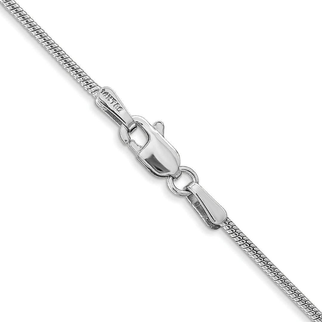 14k White Gold 1.4mm Round Snake Chain