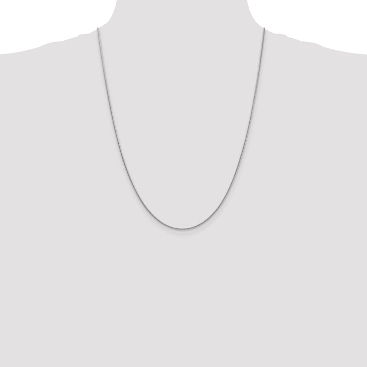 14k White Gold 1.4mm Round Snake Chain