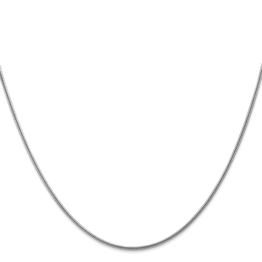 14k White Gold 1.6mm Round Snake Chain