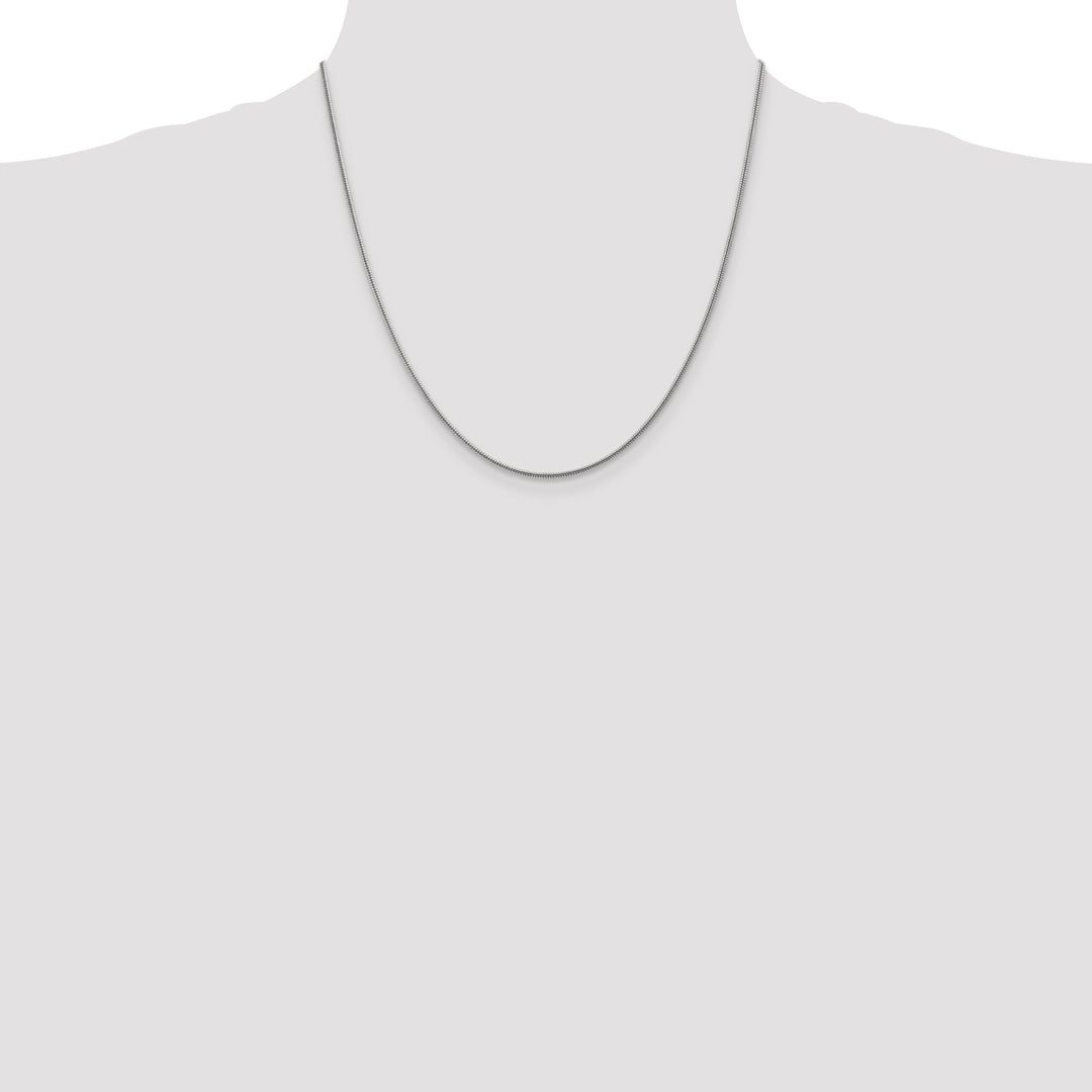 14k White Gold 1.6mm Round Snake Chain