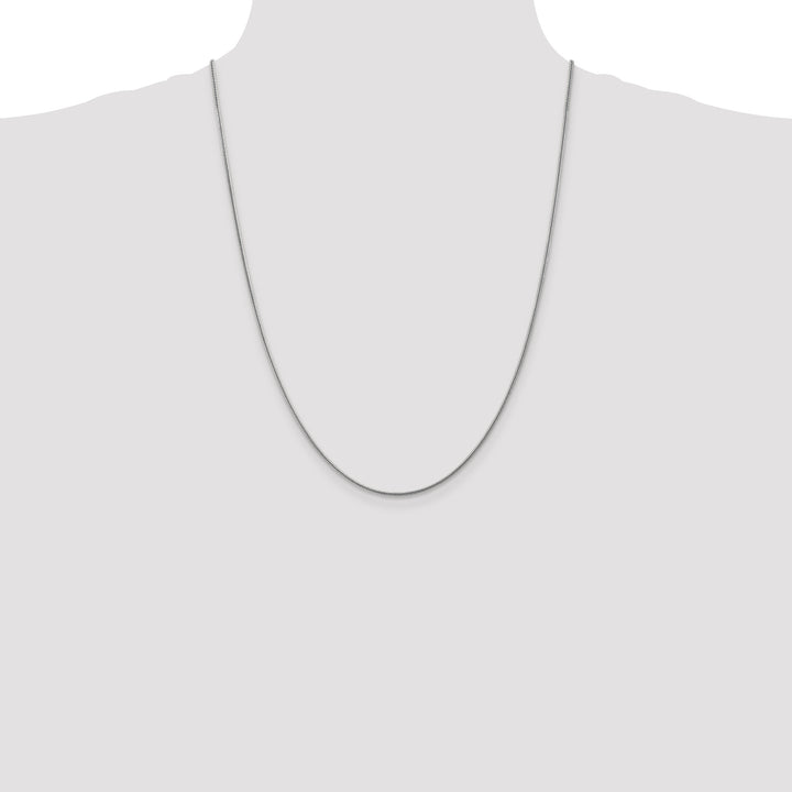 14k White Gold 1.6mm Round Snake Chain