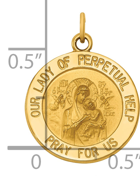 14k Our Lady of Perpetual Help Medal Charm