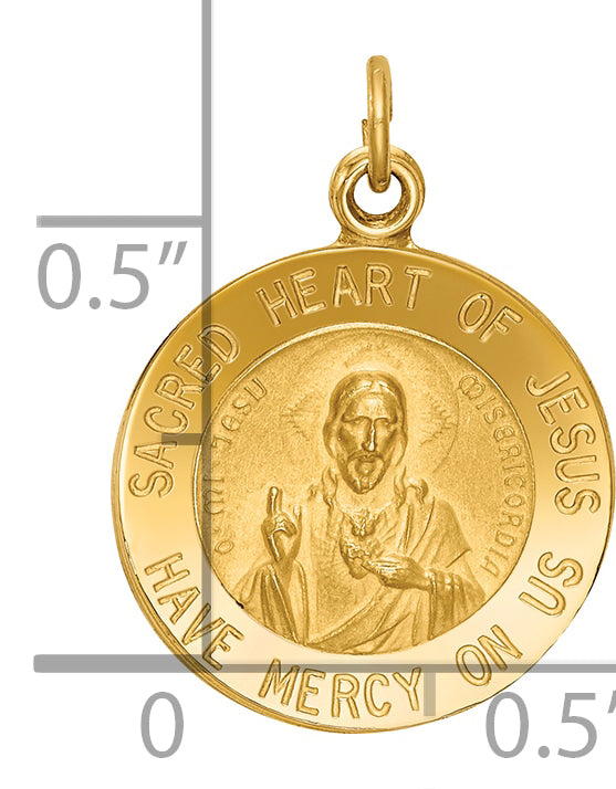 14k Sacred Heart of Jesus Medal Charm