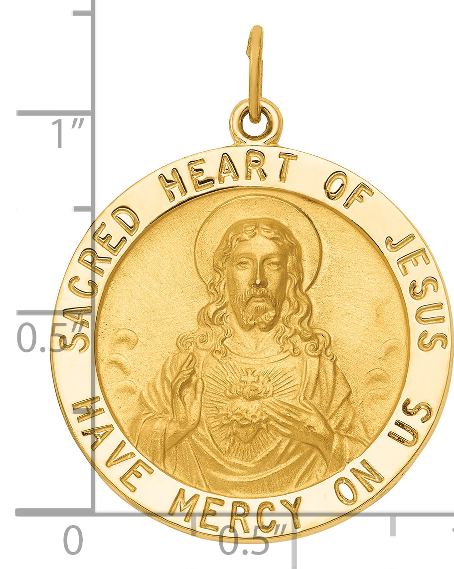 14k Sacred Heart of Jesus Medal Pendant