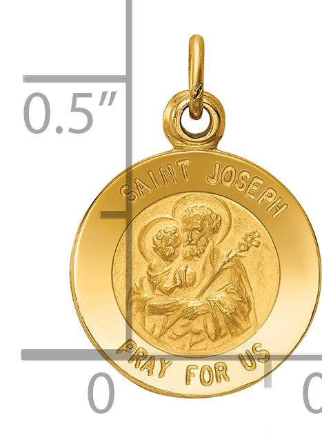 14k Saint Joseph Medal Charm